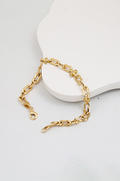 Bilezikci 14 Ayar Altın Mineli Ataç Bileklik