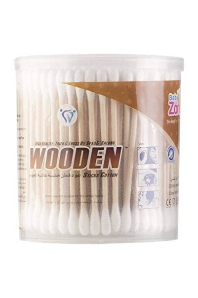 Baby Zone Sticks Cotton 200pcs Wooden (84130) --- بيبي زون اعواد قطن للاذن 200عود خشبي 084135