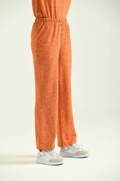 MOVİMENT Πλεκτό μαλακό παντελόνι με λεπτομέρεια με πορτοκαλί κουμπιά