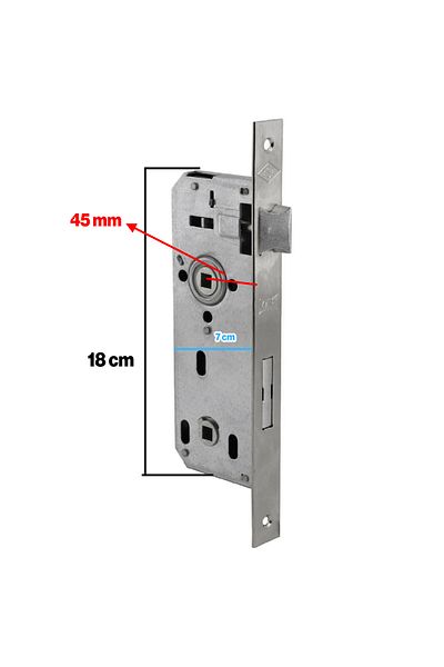 Badem10 Wc Toilet Bathroom Door Lock 45 mm Pvc Door Wooden Door Mortise Body Lock Without Cylinder Without Barrel