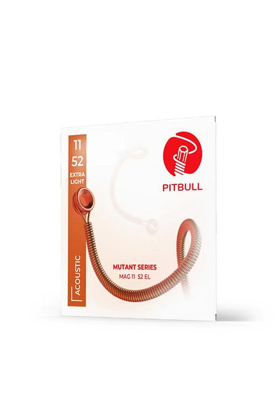 Pitbull Strings Mutant Series Acoustic Guitar String Mag 11-52 El 3P Ssc Set of 3 Hat, Picks and Strings Wizard