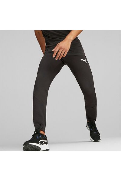 Puma Mens EVOSTRIPE Pants Sports Sweatpants - Black
