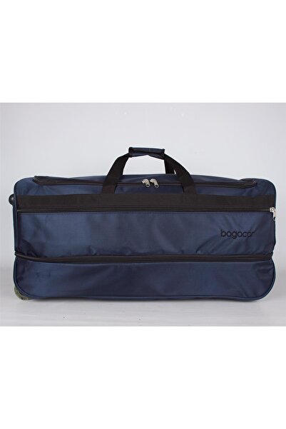 Bagacar Tekerlekli Körüklü Büyük Battal Boy Seyahat Valizi Lacivert