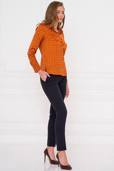 FOR YOU MODA Horseshoe Pattern Brick Shirt