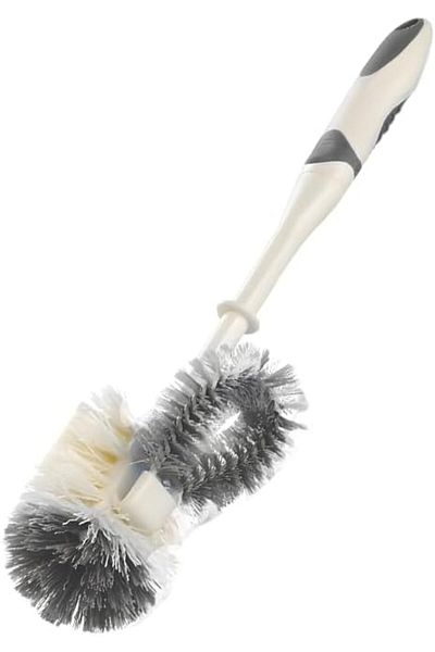 Bisbell Grey Force Premium Toilet Brush with Holder, Soft Dense Bristles,BB2118