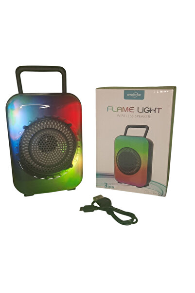 ydn GTS-1867 Şarjlı, Radyolu Işıklı Taşınabilir Hoparlör Siyah 14x10 cm