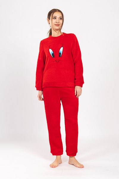 WAYNAP Women's Winter Plush Pajama Set Tweety Set Tampap 8170