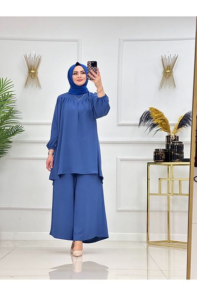 Enans Design Γυναικείο Σετ Hijab 2 τεμαχίων Τουνίκ & Παντελόνι Φούστα