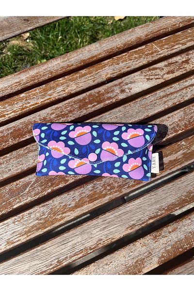 Yare Atelier Sunglasses Case, Patterned Sun, Prescription Glasses Carrying Case Snap Cover Design