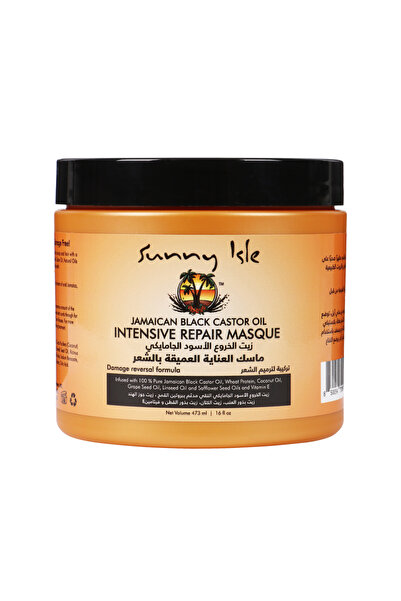 Sunny Isle ماسك شعر بزيت الخروع الأسود الجامايكي لترميم الشعر من ساني ايل 473 مل