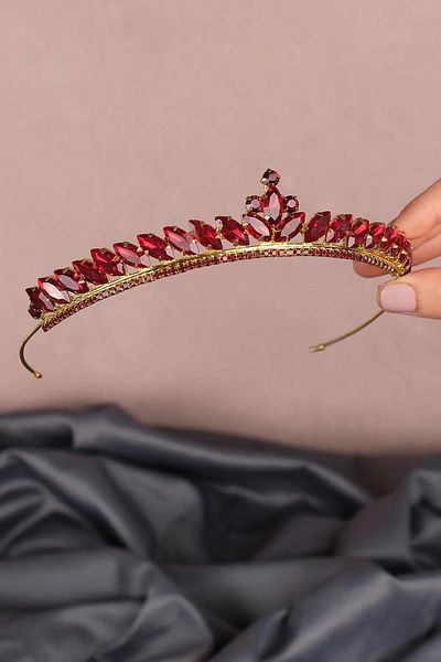 Hayalperest boncuk Thin Shuttle Stone Bridal Henna Crown