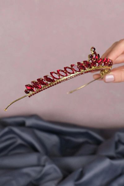 Hayalperest boncuk Thin Shuttle Stone Bridal Henna Crown