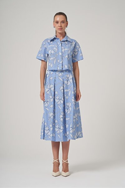 UTOPIAN Düğmeli Desen Bluz