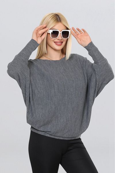 LocaMz Boat Neck Bat Sleeve Thessaloniki Knit Soft Textured Loose Blouse