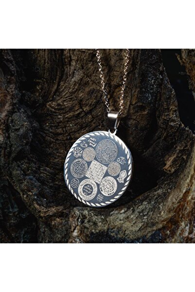 Dualı Gümüş Kaplama Yuvarlak Titanyum Çelik Kolye