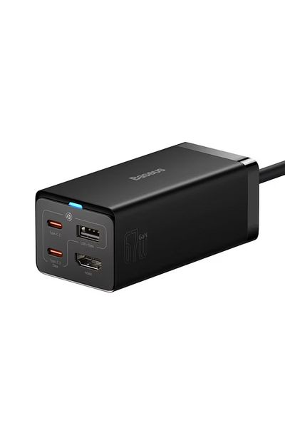 Baseus Baseus GaN 5 Pro 67W Laptop or Tablet Phone Charger HDMI 4K USB-C USB-A - Black