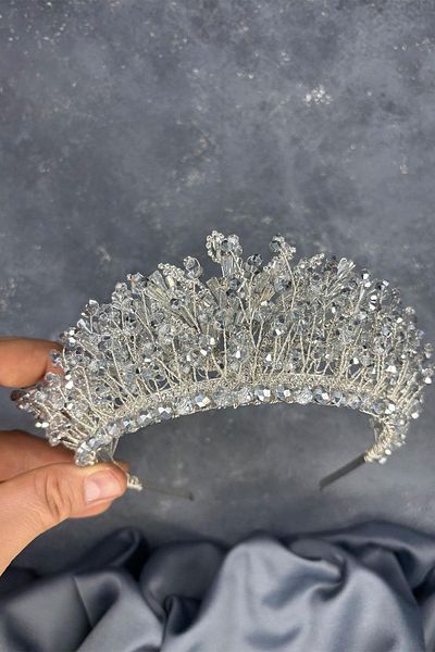Hayalperest boncuk Livan Beaded Bridal Henna Crown Hair Accessory