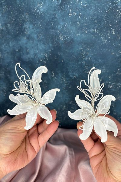 Hayalperest boncuk Estelle Resin Double Bridal Hair Accessory