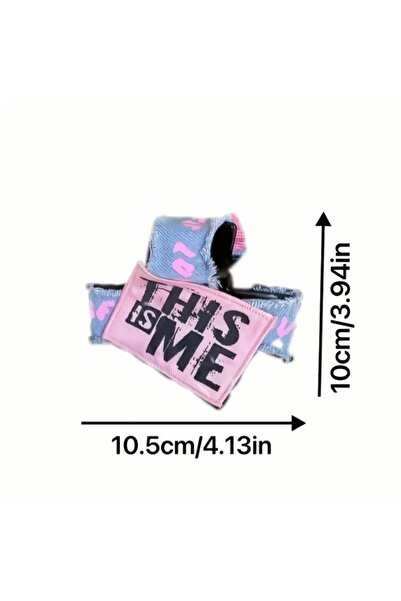 Accessories Vanilla Avenue Rose Pink Denim Blue Text Motto Utilizare zilnică Agrafă de păr pentru femei 1 bucată