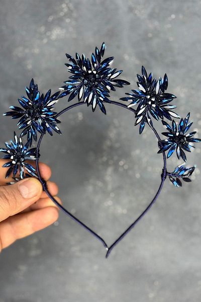 Hayalperest boncuk Star Stone Detailed Bridal Crown Henna Night and Hair Accessory for Wedding