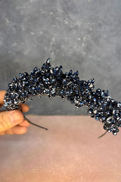 Hayalperest boncuk Umay Bead Embroidered Bridal Henna Crown