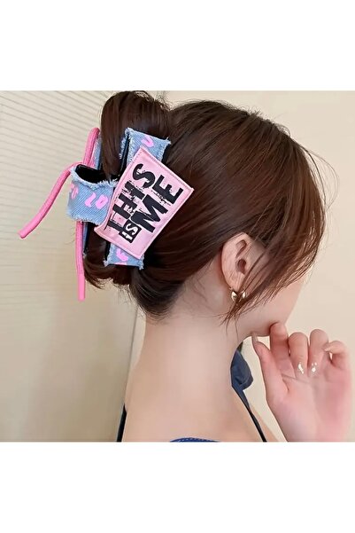 Accessories Vanilla Avenue Rose Pink Denim Blue Text Motto Utilizare zilnică Agrafă de păr pentru femei 1 bucată