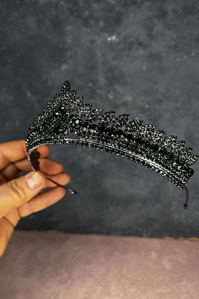 Hayalperest boncuk Green Asu Bridal Henna Crown