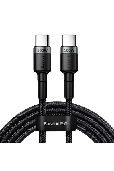 Baseus Data and Charging Cable, Cafule CATKLF-ALG1, USB Type-C to USB Type-C, 100W, 2m, Gray