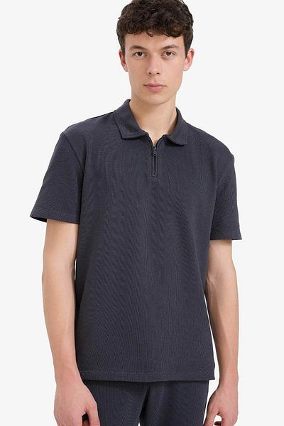 DeFacto Μπλουζάκι με κοντό μανίκι με γιακά Polo Regular Fit E4027ax25sp