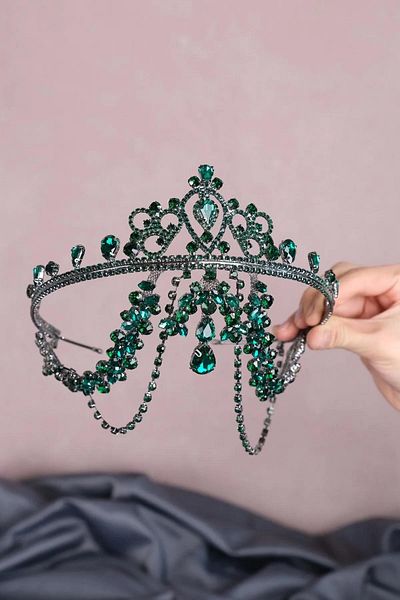 Hayalperest boncuk Hürrem Fringed Frontlet Bridal Henna Crown