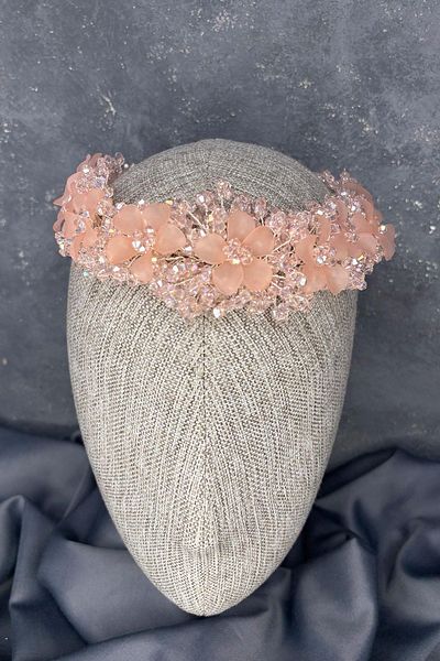Hayalperest boncuk Powder Nileda Crystal Beaded Bridal Henna Crown Hair Accessory
