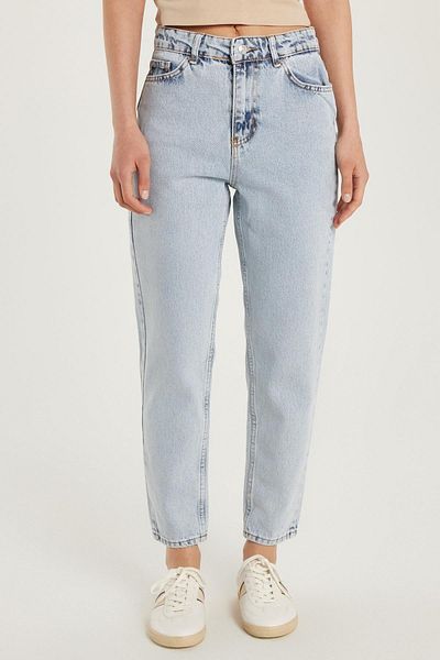 Tudors Pantaloni de damă, cu picioare tubulare, albastru deschis, blugi