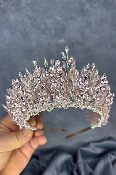 Hayalperest boncuk Powder Elisa Design Beaded Bridal Henna Crown Hair Accessory