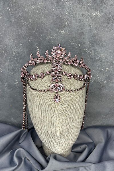 Hayalperest boncuk Dangle Forehead Almeda Bridal Henna Crown