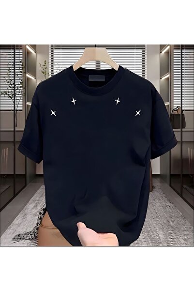 İnazuma Outdoors تيشيرت أسود بأكمام قصيرة ورقبة دائرية مطبوع، للجنسين، مقاس ك...