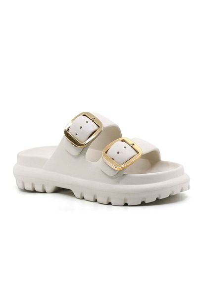 rs riva shoes Double Buckle Comfortable Women's Lux Eva Slippers
