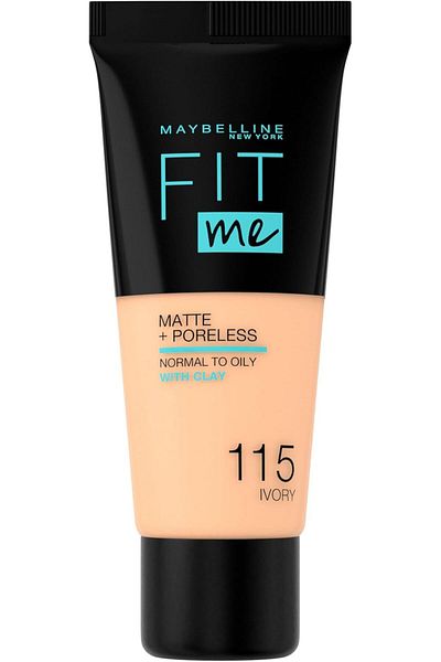 Maybelline New York Maybelline Fit Me Matte + Poreless Liquid Foundation, 30 ml, Ivory 115