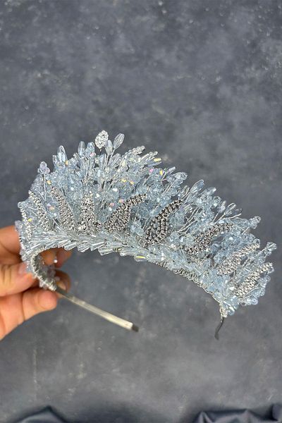 Hayalperest boncuk Livan Beaded Bridal Henna Crown Hair Accessory