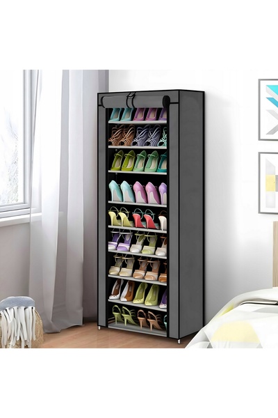 OEM Shoe storage organizer, XXL, textile, 10 shelves, XXL, gray