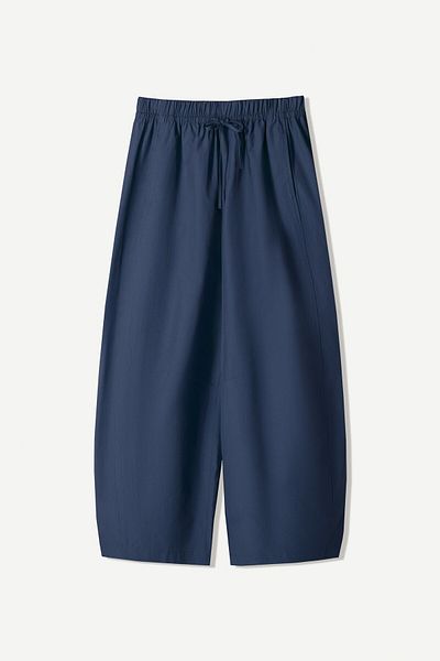 Bershka Cropped barrel trousers