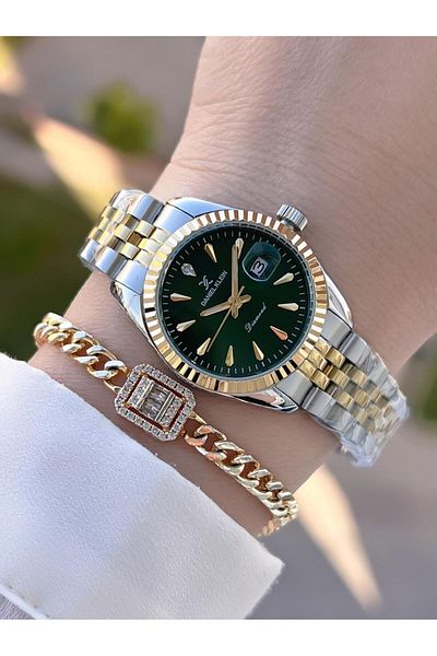 Daniel Klein Diamond Stone Steel Cord 3 Atm Water Resistant Special Design Women Wristwatch+Bracelet V