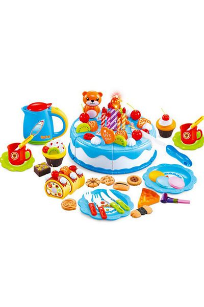 OEM Interactive birthday cake toy, 80 elements, blue