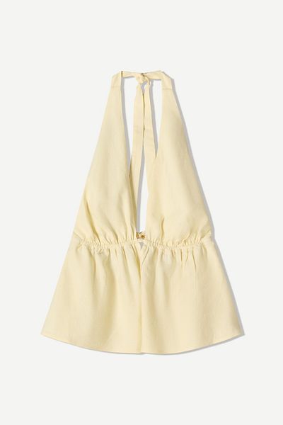 Bershka Linen blend halter waistcoat