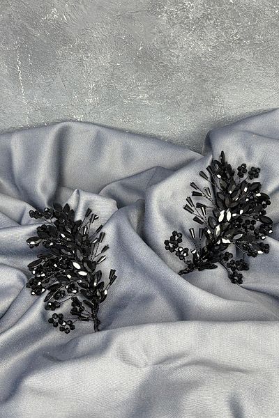 Hayalperest boncuk Black Selis Double Sided Bridal Henna Crown Hair Accessory