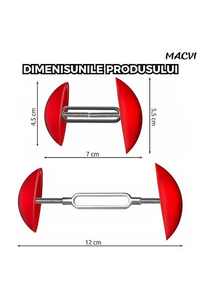 MACVI Set 2 Macvi® Dispozitive Largire Pantofi Reglabile Marimi 35-46 Plastic Metal Rosu