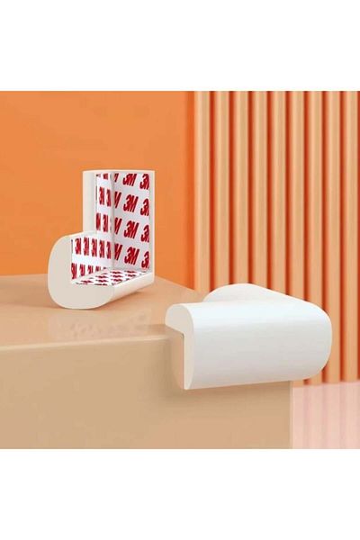 playsafe 4-Piece Jumbo V-Type White Corner Protector