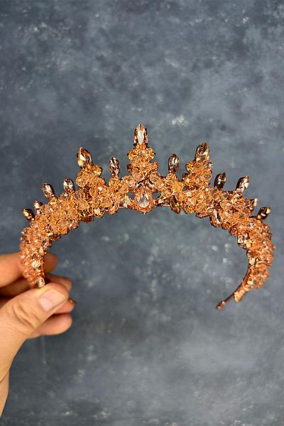 Hayalperest boncuk Likya Bead Embroidered Bridal Henna Crown