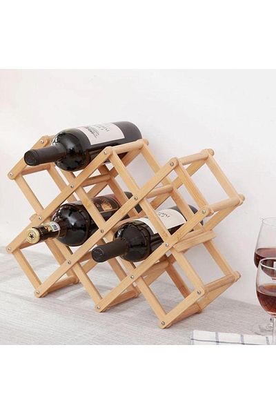 PUFO suport pliabil pentru sticle de vin din bambus