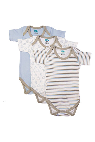 Babies Basic رومبر مطبوع - عبوة من 3 قطع، من 3 إلى 6 أشهر، متعدد الألوان