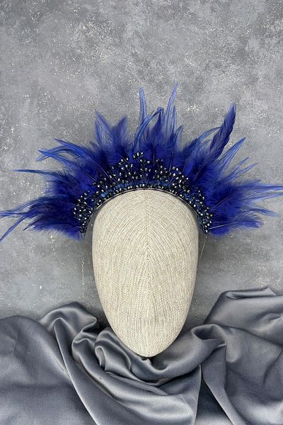 Hayalperest boncuk Feathered Crystal Beaded Arden Bridal Henna Crown